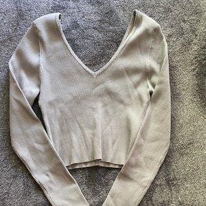 Cropped Grey Sweater